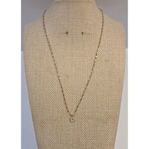 Fyb Sterling Silver Initial D Gold & Silver Tone Identity Necklace 16" New